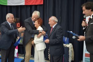 scherma-malagò-aureliana russo (in foto roberto fabbricini, donato russo, stefano pantano)((Credits foto Biagini, Ufficio Stampa Federico Pasquali)