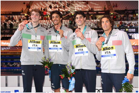 Nuoto - Miressi- Ceccon- Zazzeri- Frigo (foto © ANSA-EPA - web)